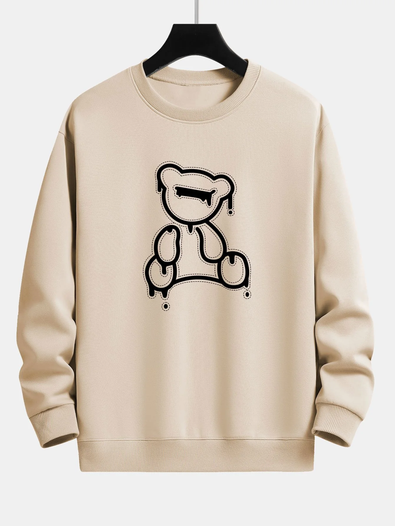 Line Bear Print Relax Fit Sweatshirt - Image 4