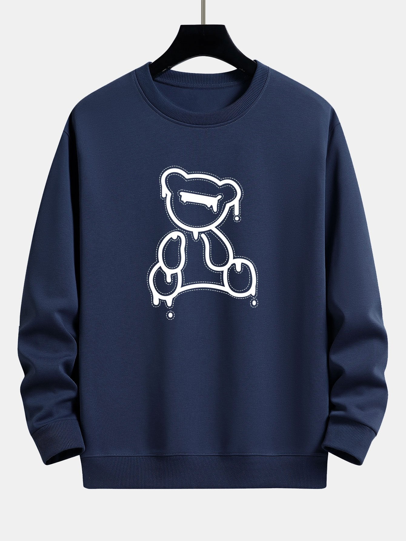Line Bear Print Relax Fit Sweatshirt - Image 5
