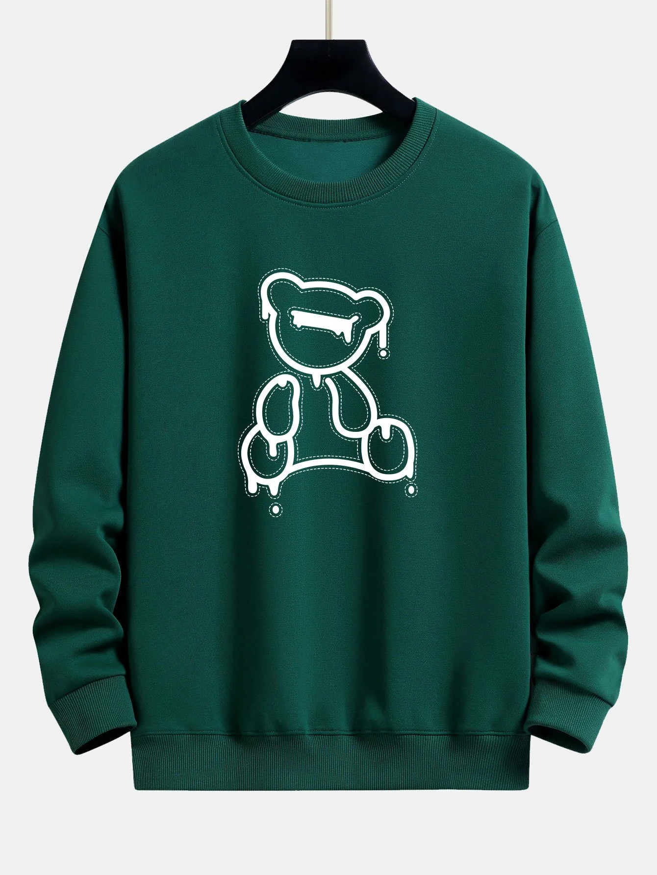 Line Bear Print Relax Fit Sweatshirt - Image 6