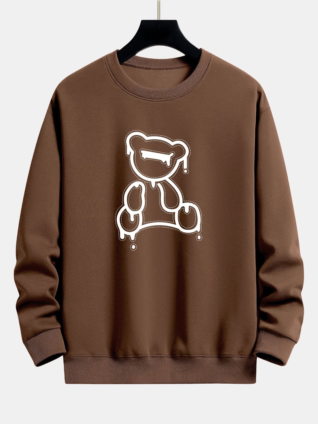 Line Bear Print Relax Fit Sweatshirt - Image 7
