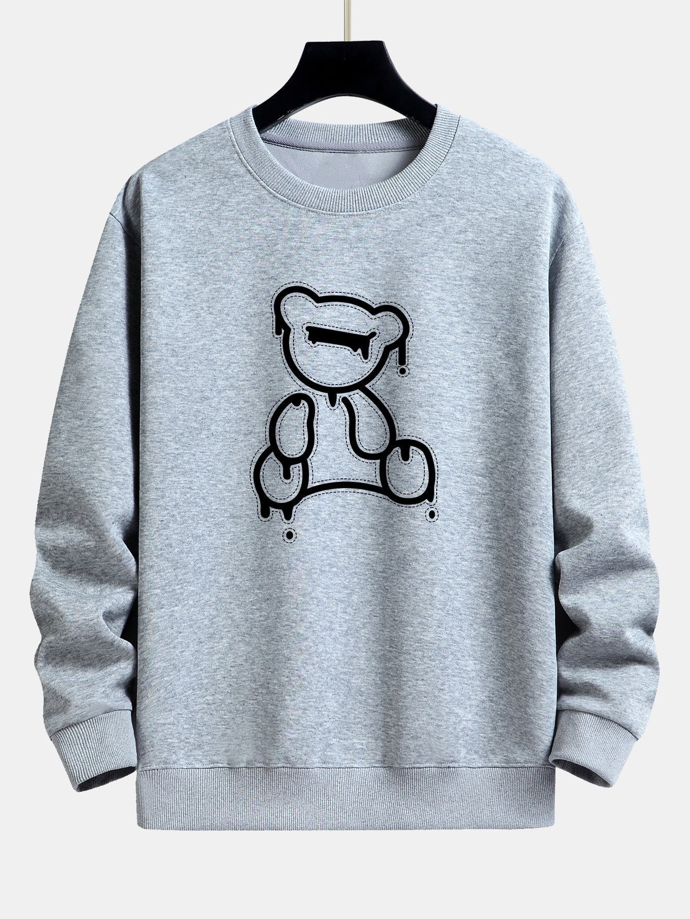 Line Bear Print Relax Fit Sweatshirt - Image 8