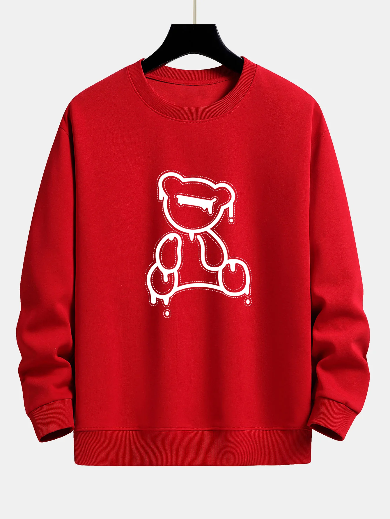 Line Bear Print Relax Fit Sweatshirt - Image 9