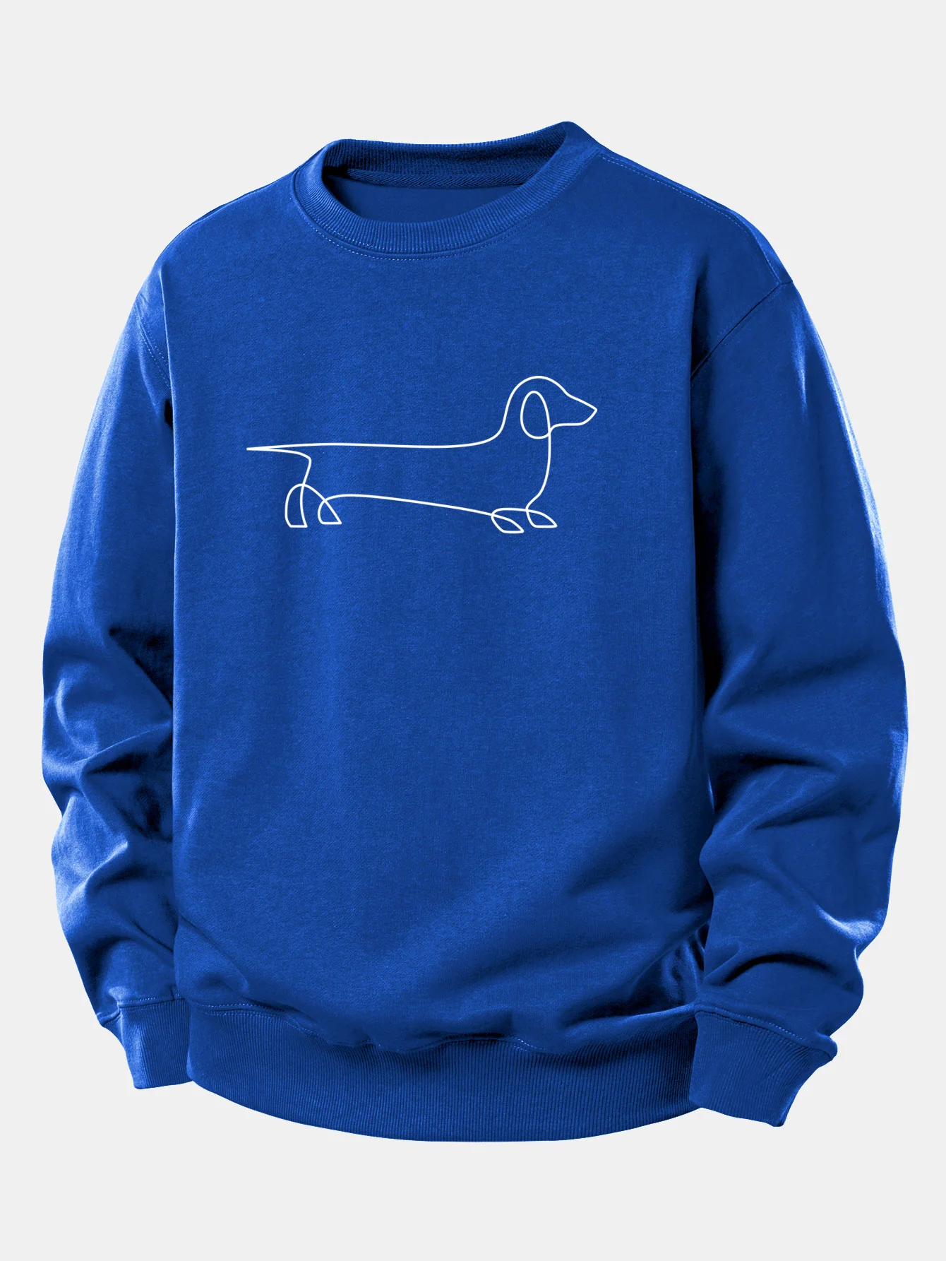 Line Dachshund Print Relax Fit Sweatshirt - Image 11