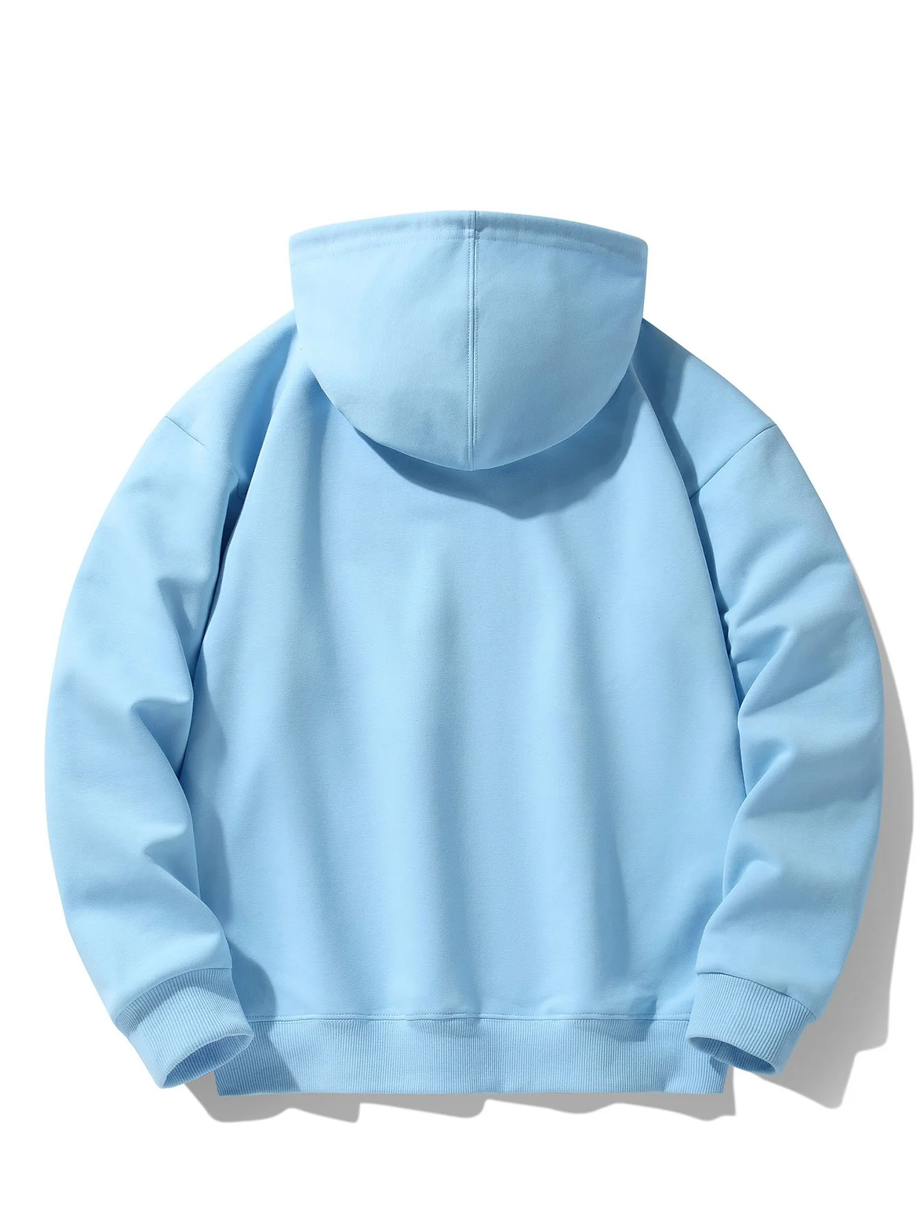 Linienförmiger Bärenabdruck Drop-Shoulder Relaxed Hoodie - Image 11