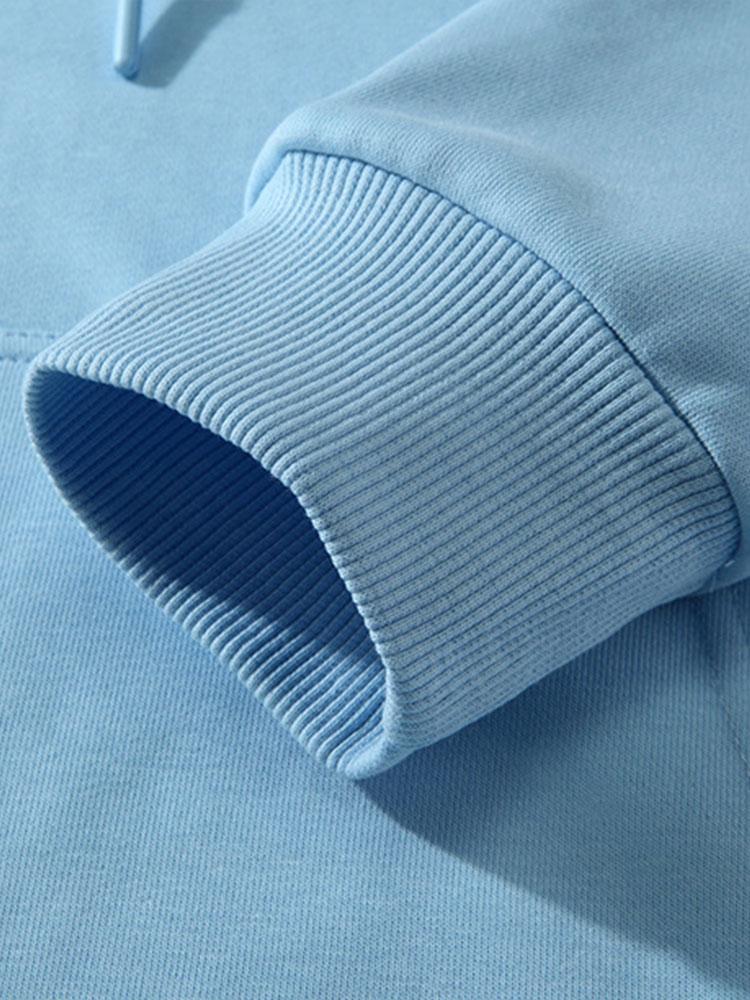 Linienförmiger Bärenabdruck Drop-Shoulder Relaxed Hoodie - Image 12