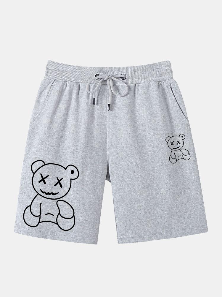 Linienförmige Bärenprint-Shorts - Image 2