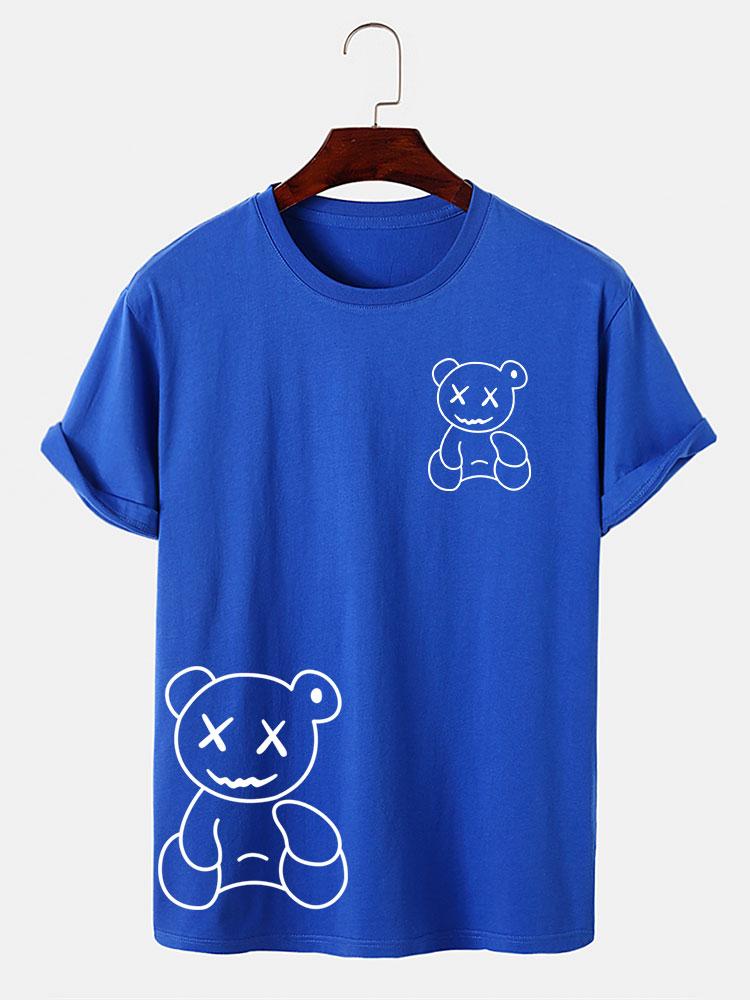 Linienförmiger Bärenabdruck T-Shirt - Image 9