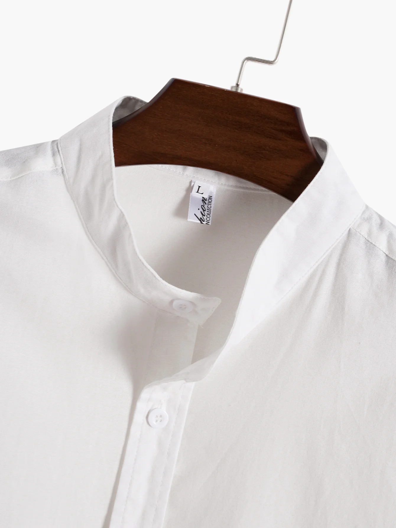 Leinenoptik Atmungsaktive Kurzarm Basic Shirts - Image 4