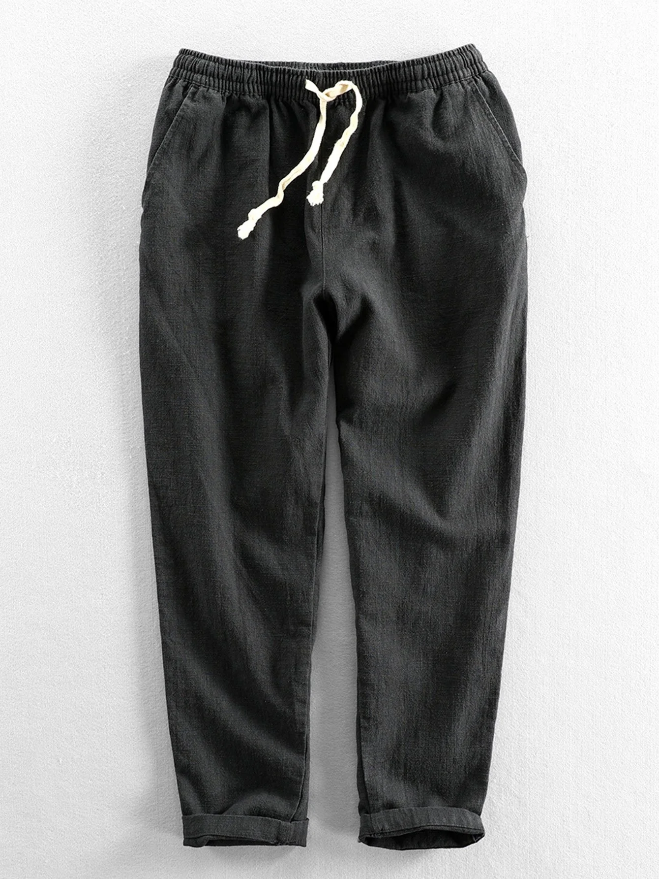 Leinen-Baumwoll-Mix Cropped-Hosen - Image 3