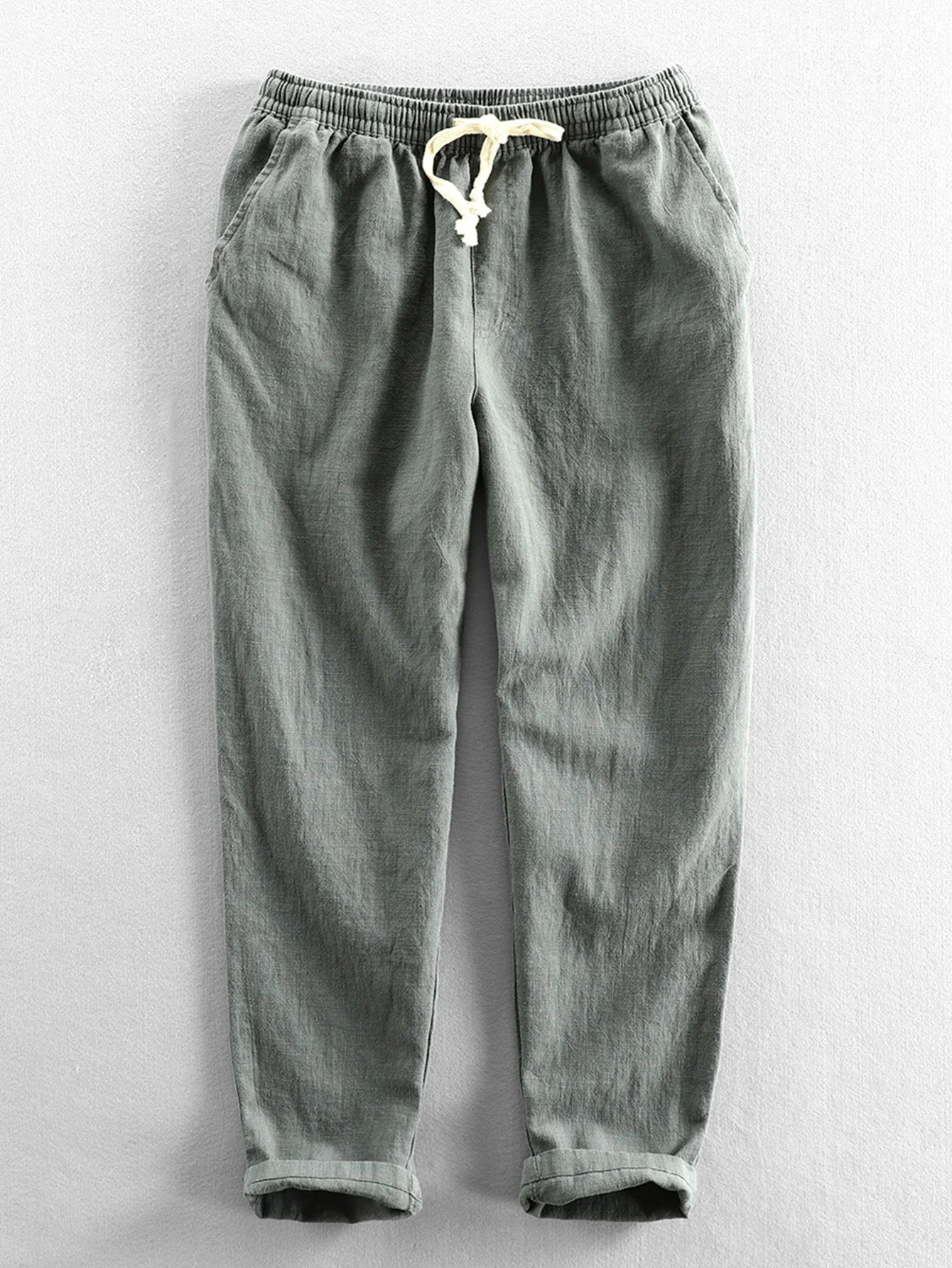 Leinen-Baumwoll-Mix Cropped-Hosen - Image 6