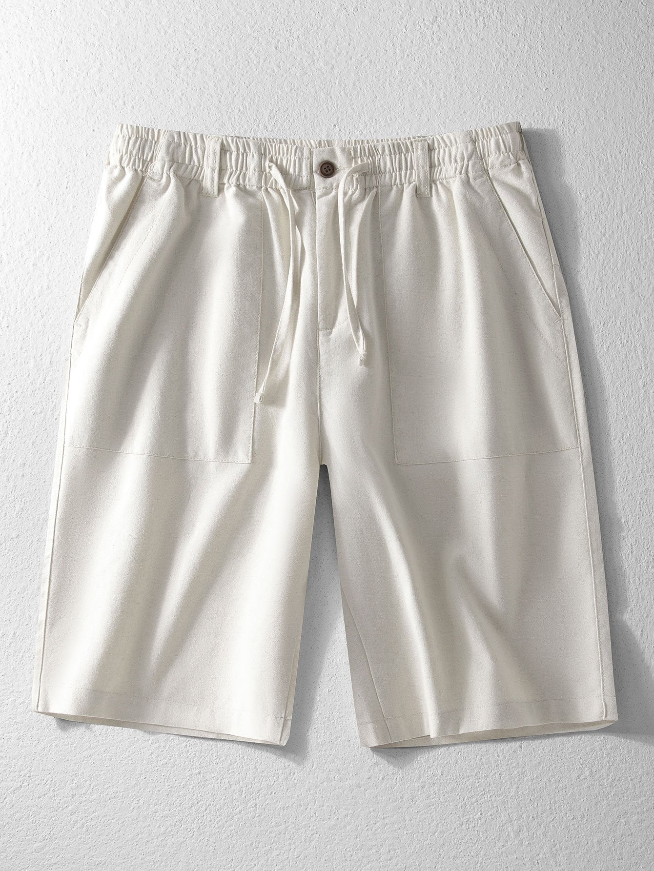 Leinen-Baumwoll-Mix Shorts mit Kordelzug