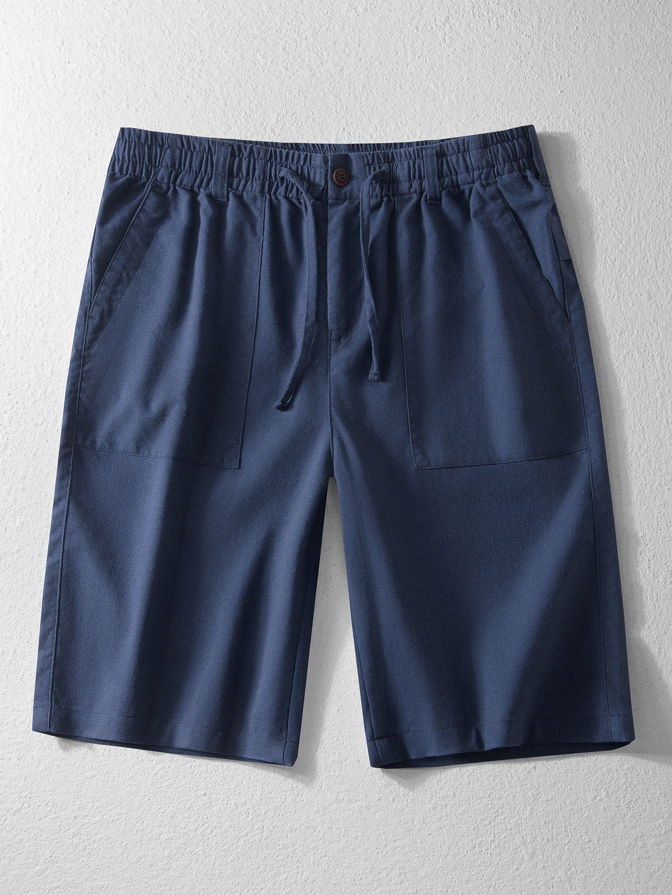 Leinen-Baumwoll-Mix Shorts mit Kordelzug - Image 3