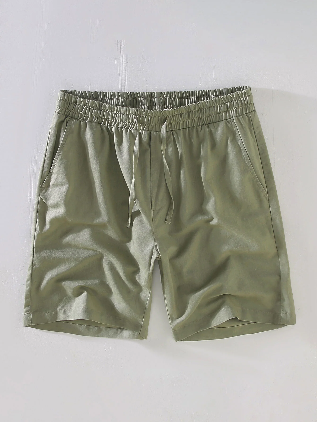 Leinen-Baumwoll-Mix Shorts mit Kordelzug - Image 4