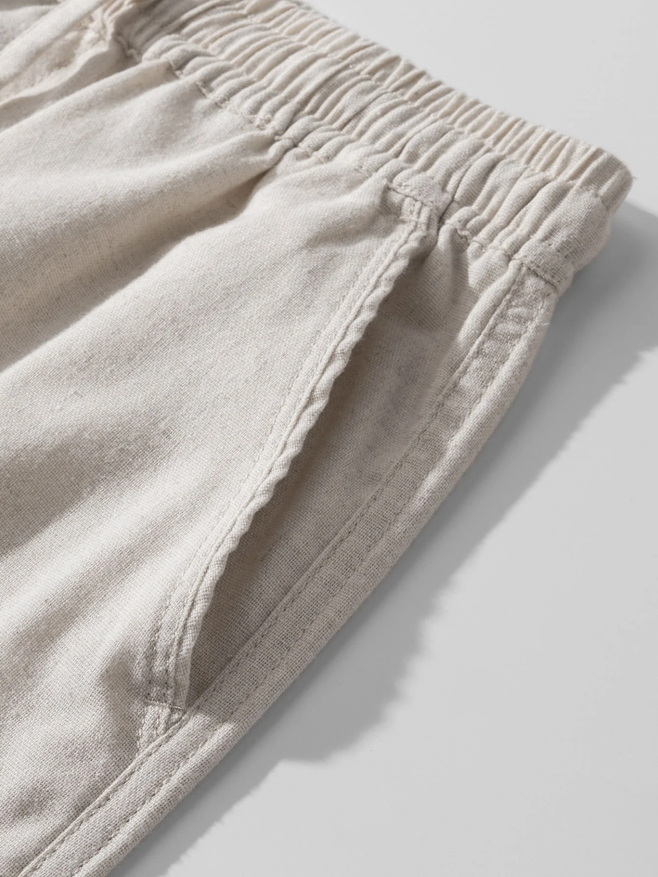 Leinen-Baumwoll-Mix Shorts mit Kordelzug - Image 5