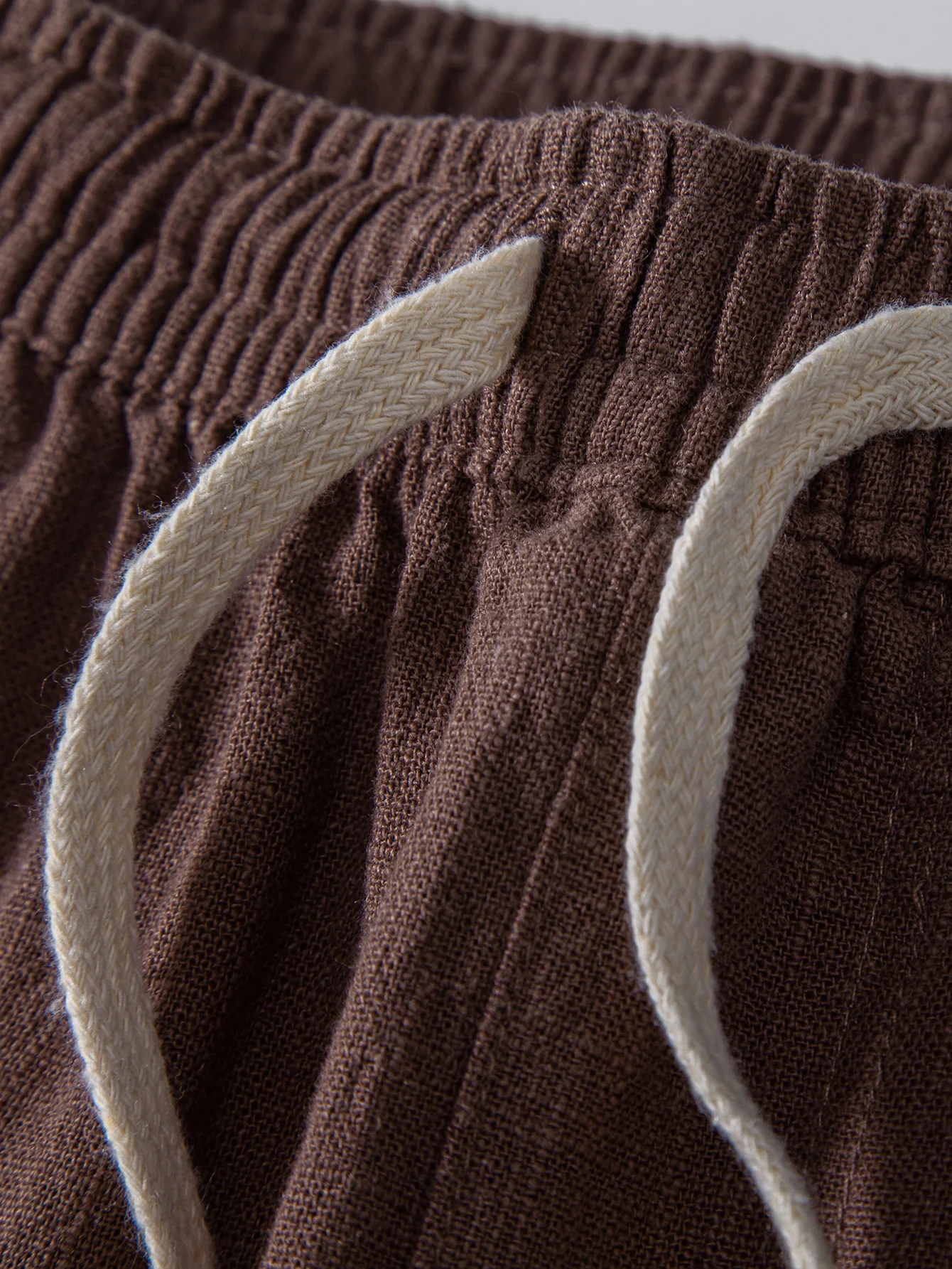 Linen Blend Drawstring 7" Shorts - Image 13