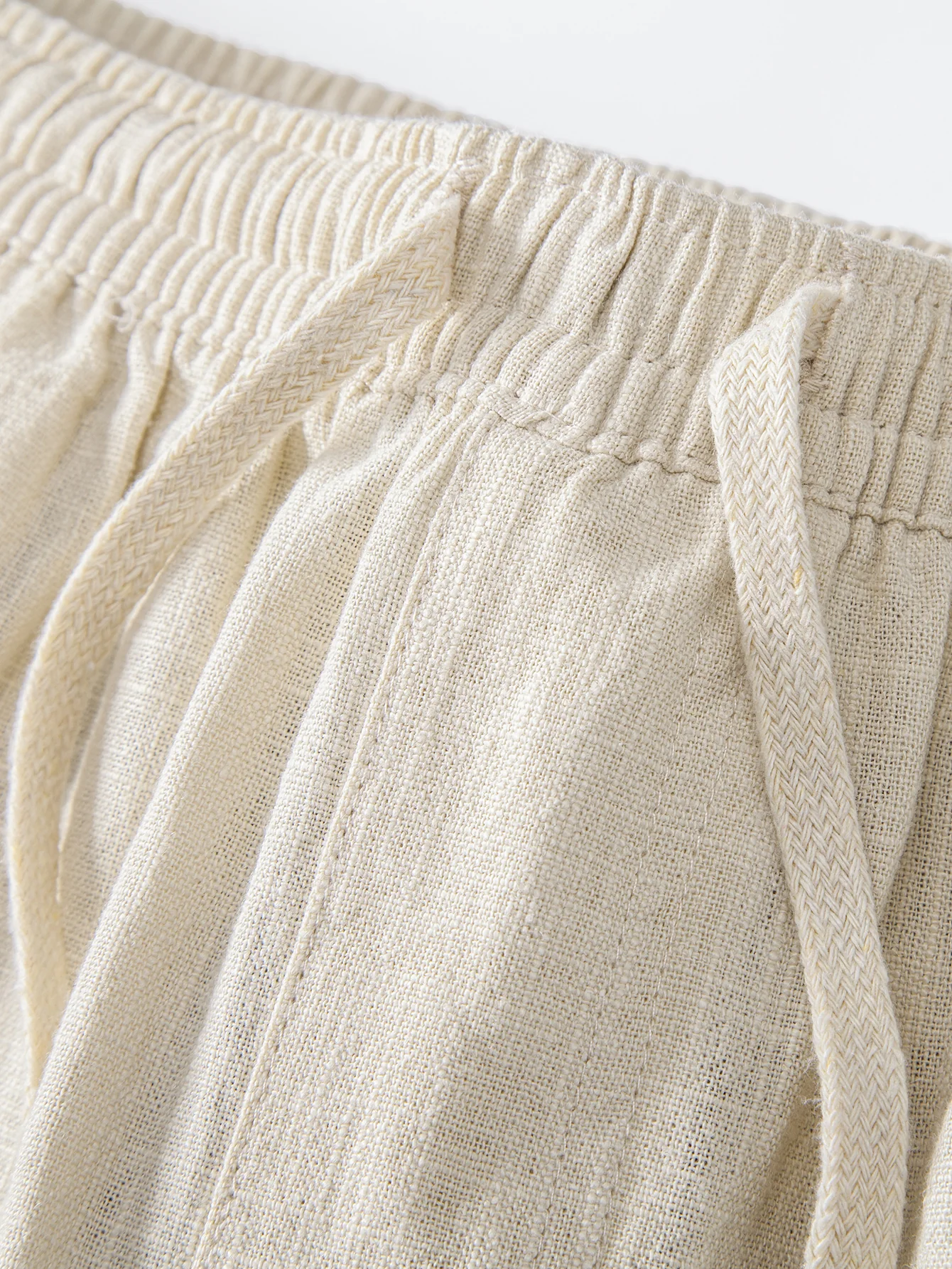Linen Blend Drawstring 7" Shorts - Image 18