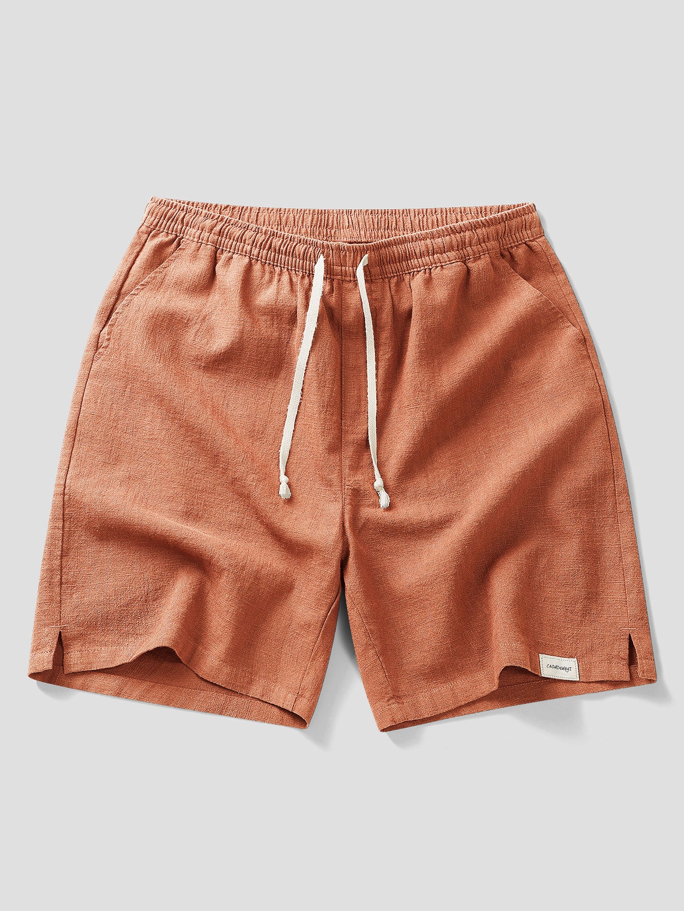 Linen Cotton Blend Drawstring Shorts - Image 11