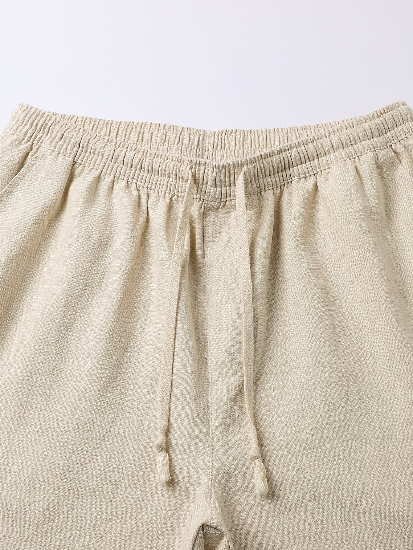 Linen Cotton Blend Drawstring Shorts - Image 13