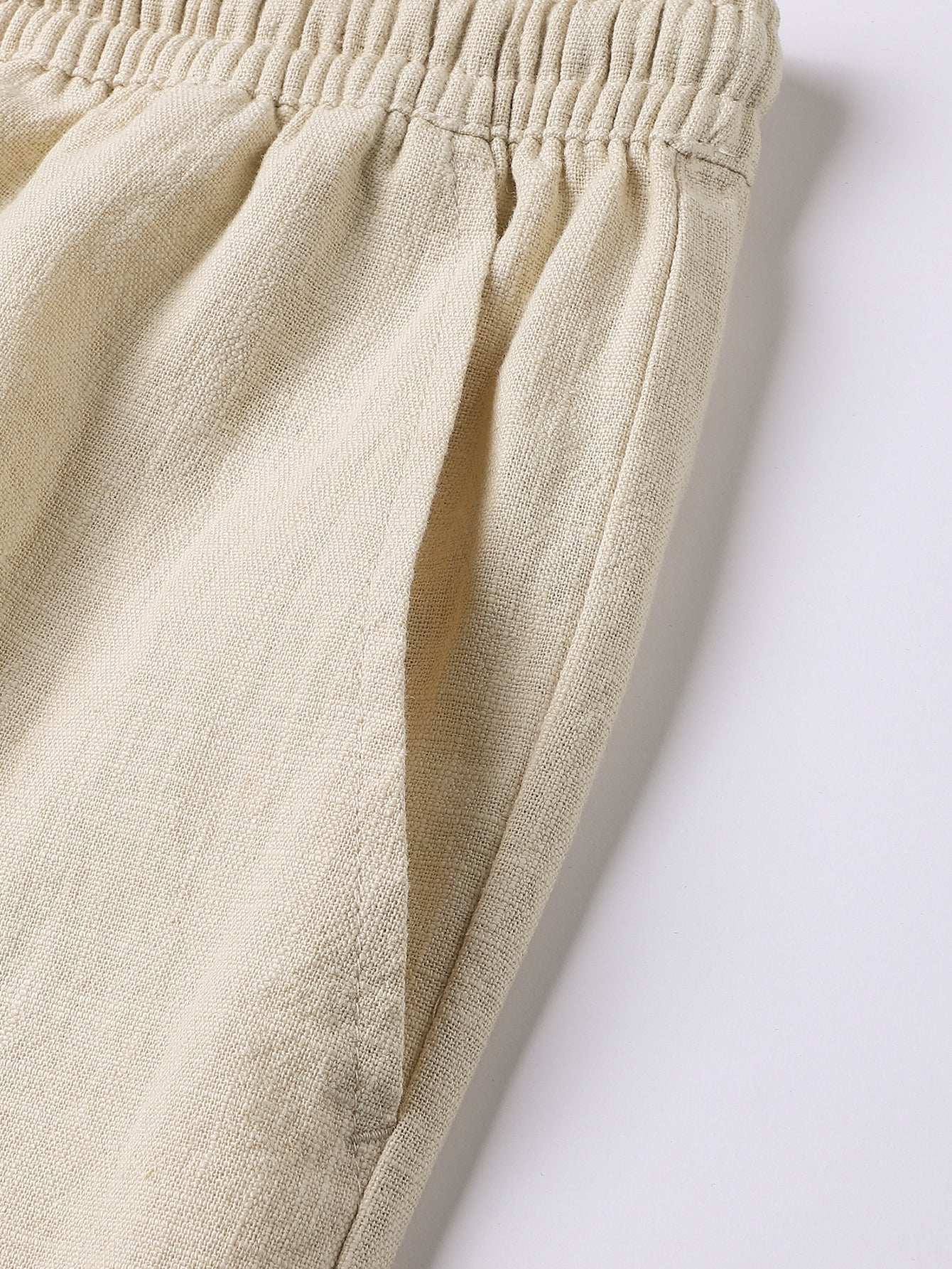 Linen Cotton Blend Drawstring Shorts - Image 14