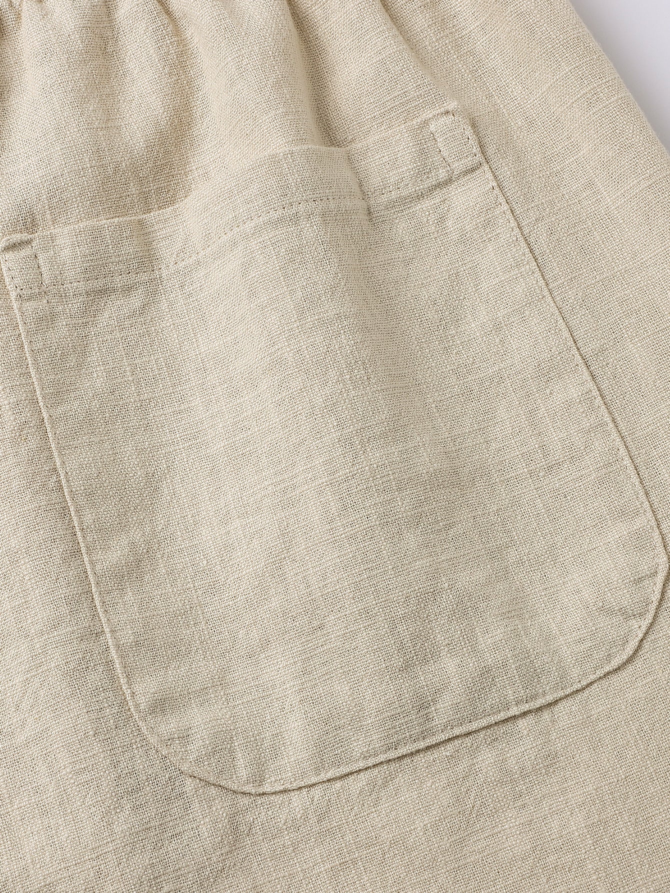 Linen Cotton Blend Drawstring Shorts - Image 15