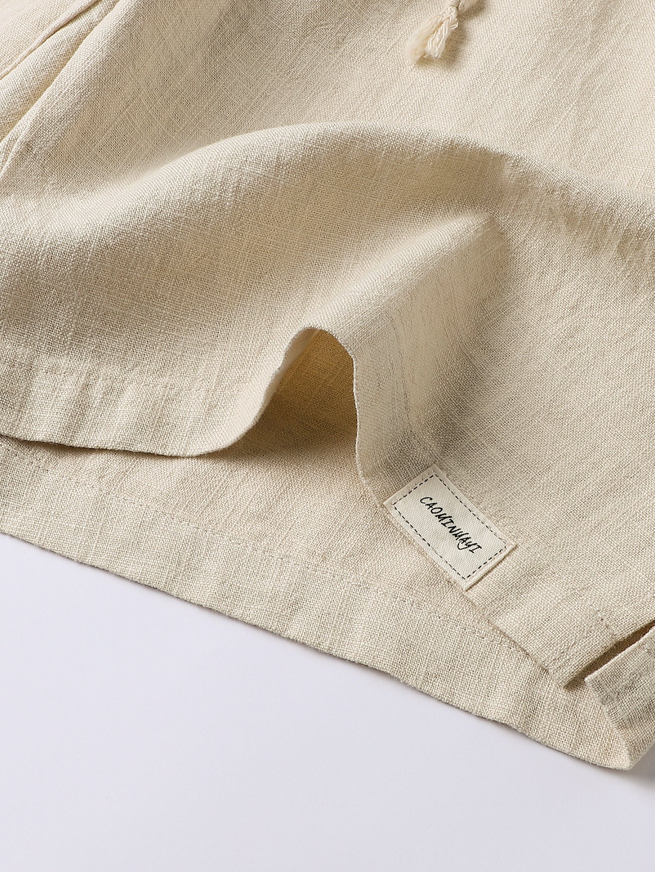 Linen Cotton Blend Drawstring Shorts - Image 16
