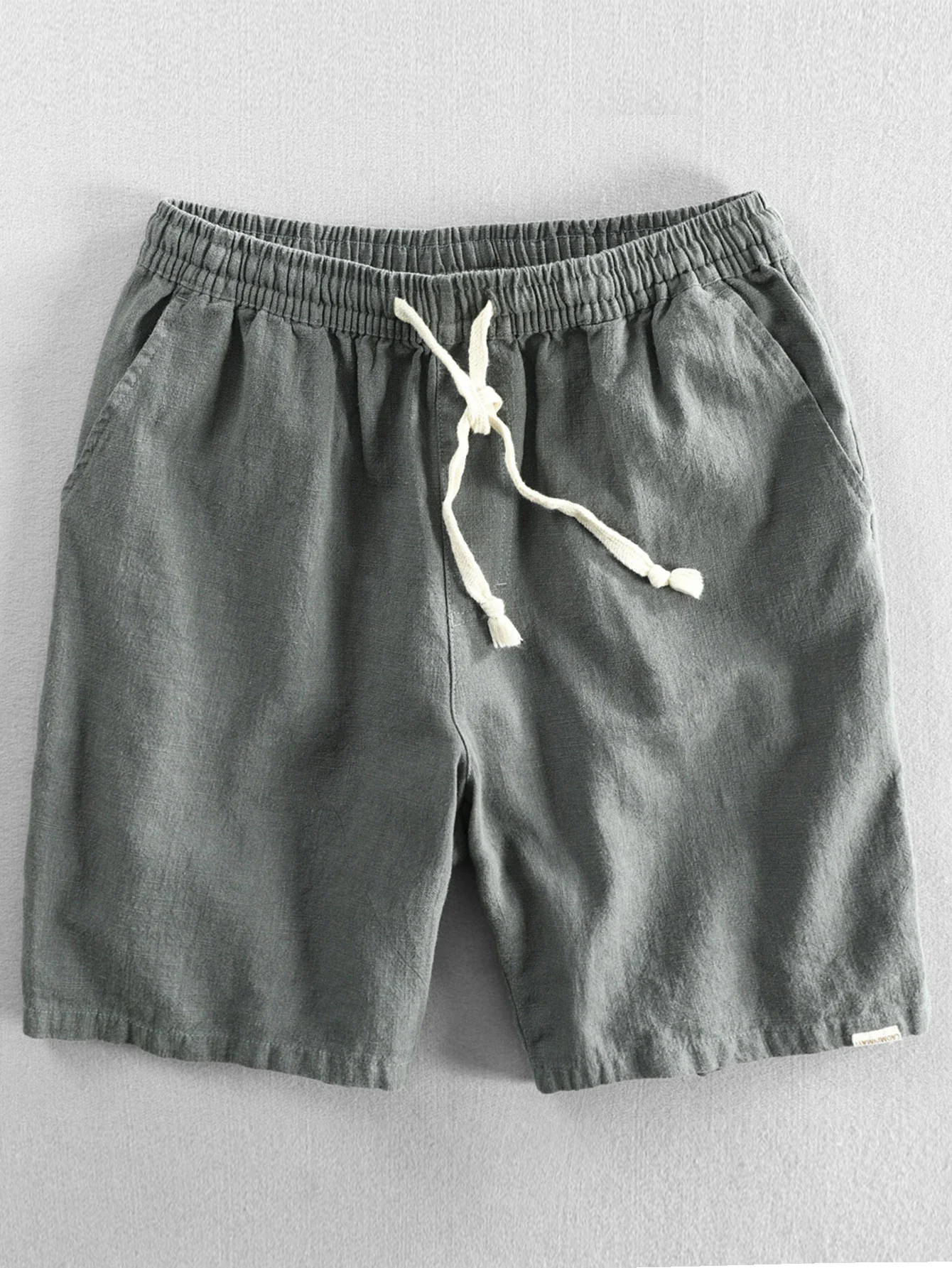 Leinen-Baumwoll-Mix Shorts mit Kordelzug - Image 5