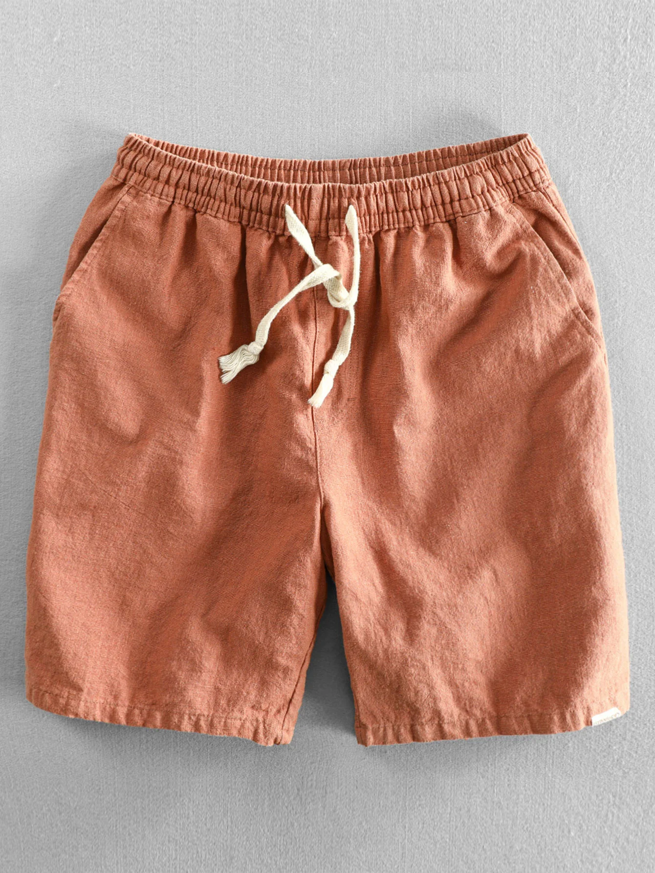 Leinen-Baumwoll-Mix Shorts mit Kordelzug - Image 6