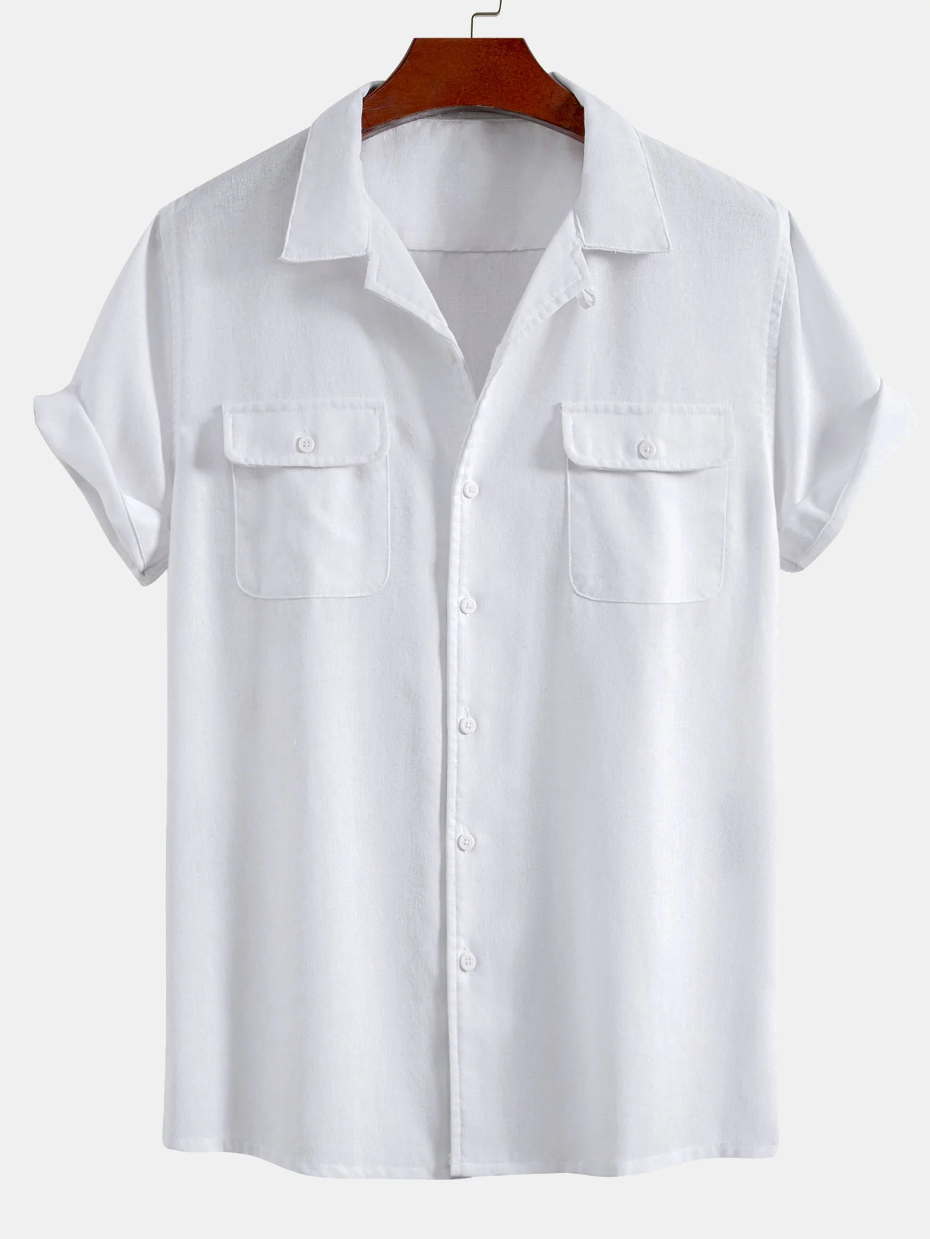 Leinen Cuban Shirt mit Taschen - Image 3
