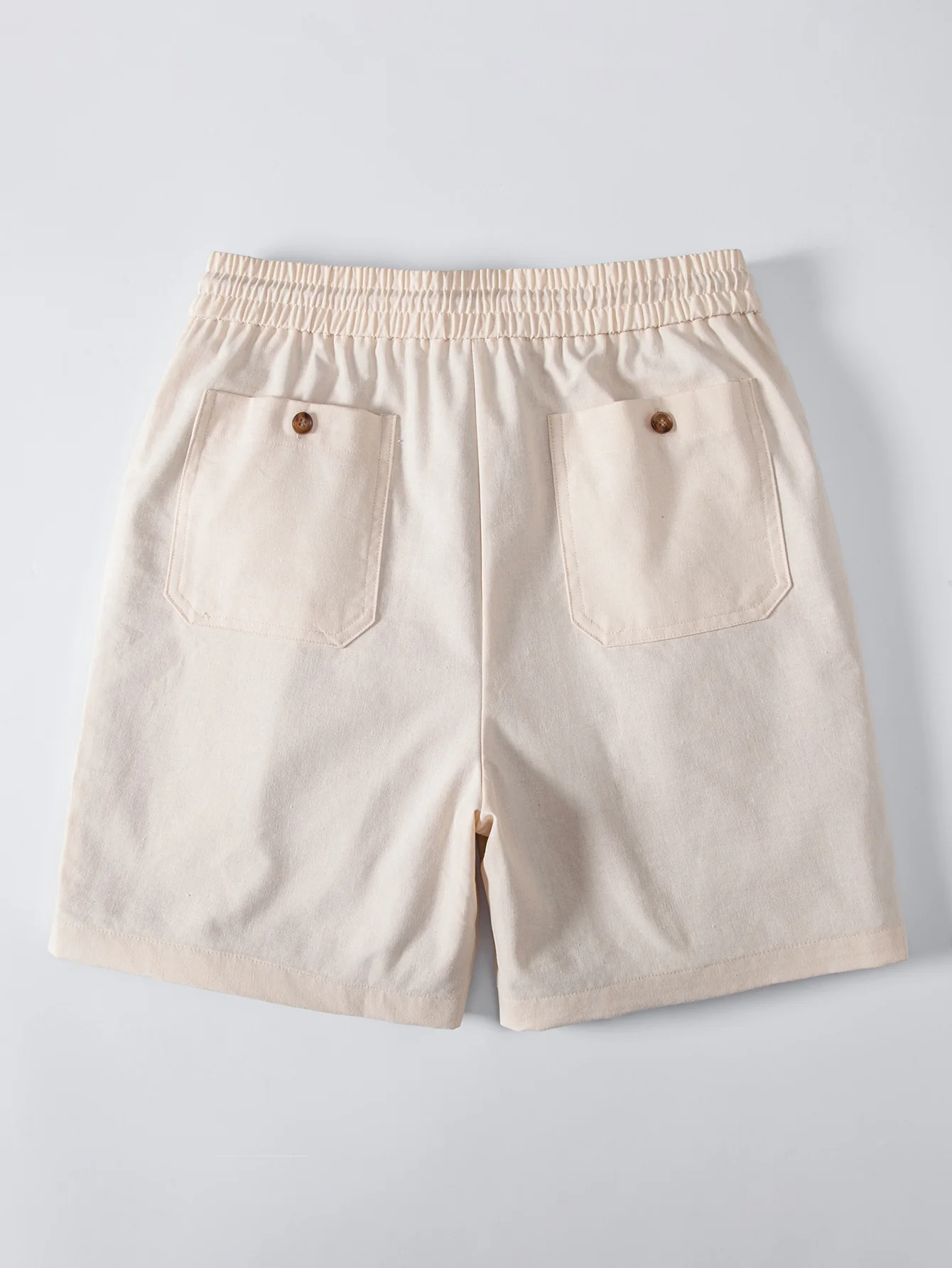 Linen Drawstring Shorts - Image 2