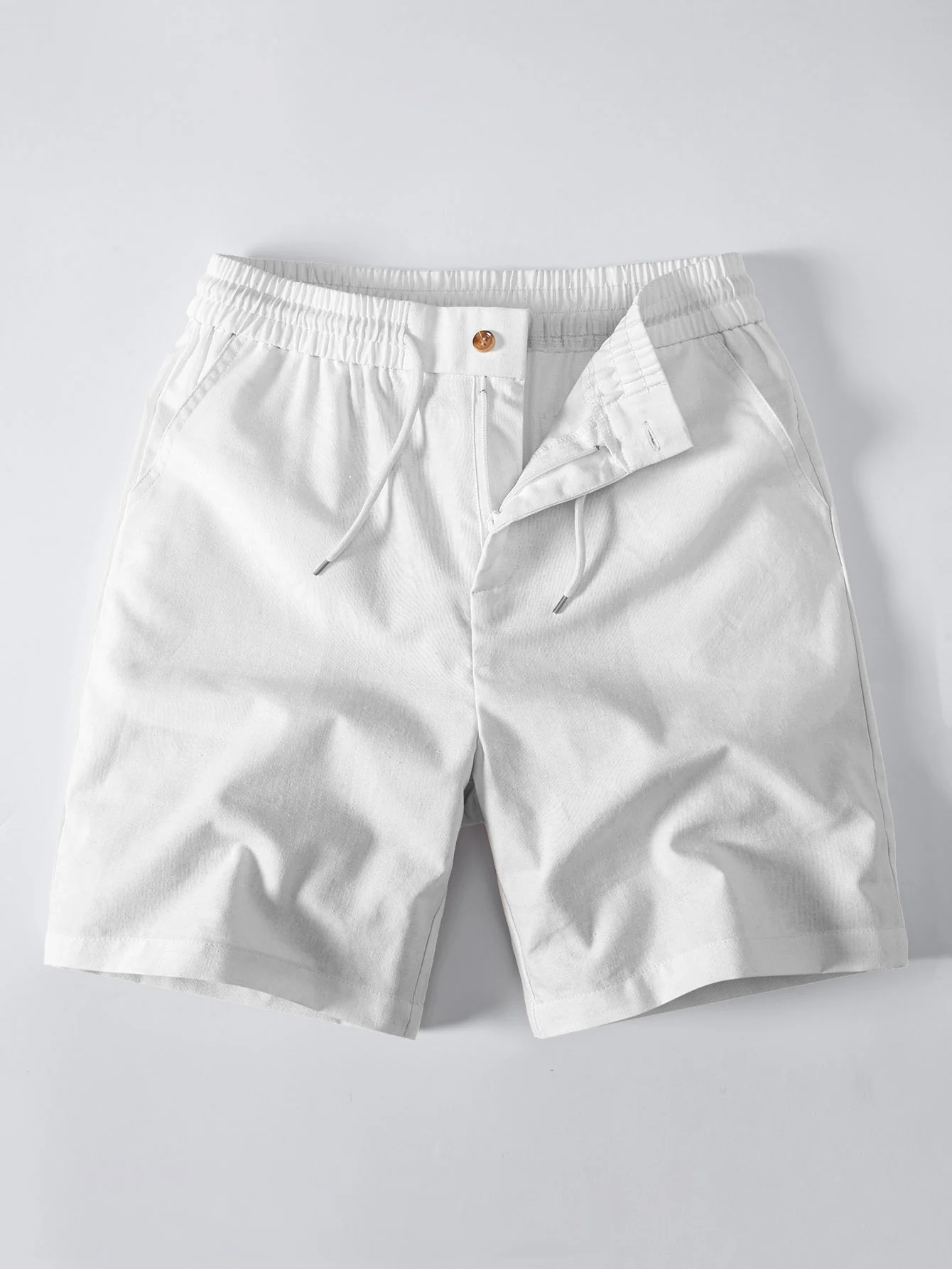 Linen Drawstring Shorts - Image 3