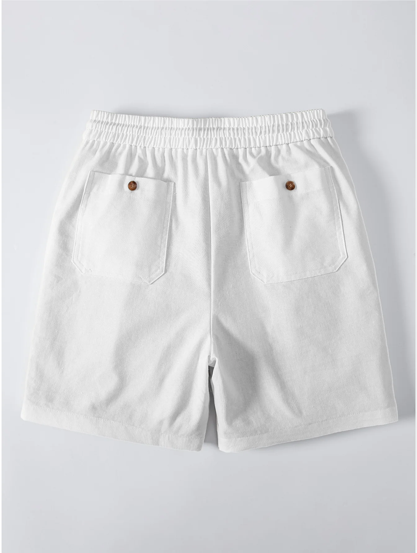 Linen Drawstring Shorts - Image 4