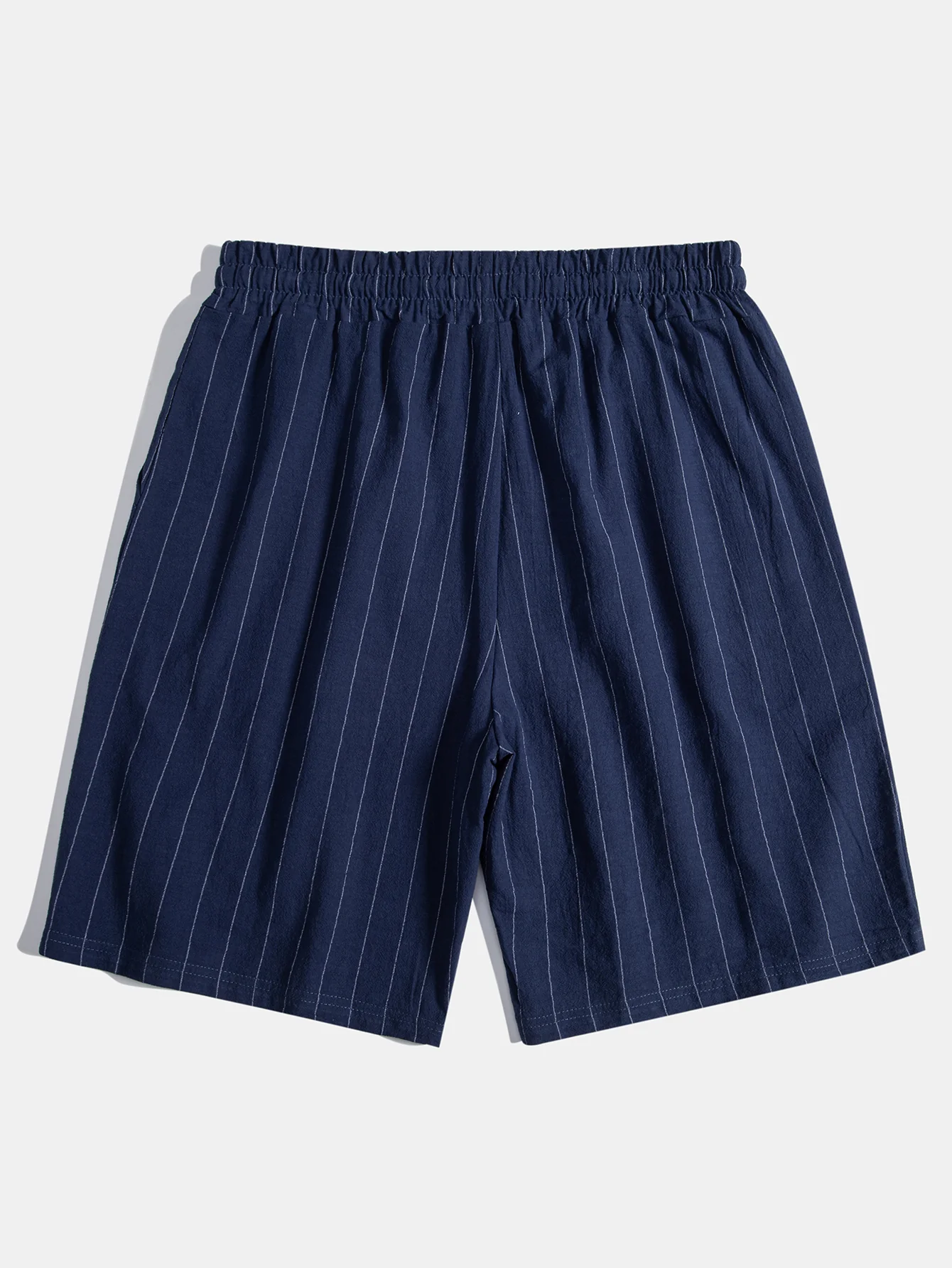 Leinenoptik gestreiftes Hemd mit Knöpfen & Shorts mit Kordelzug - Image 16