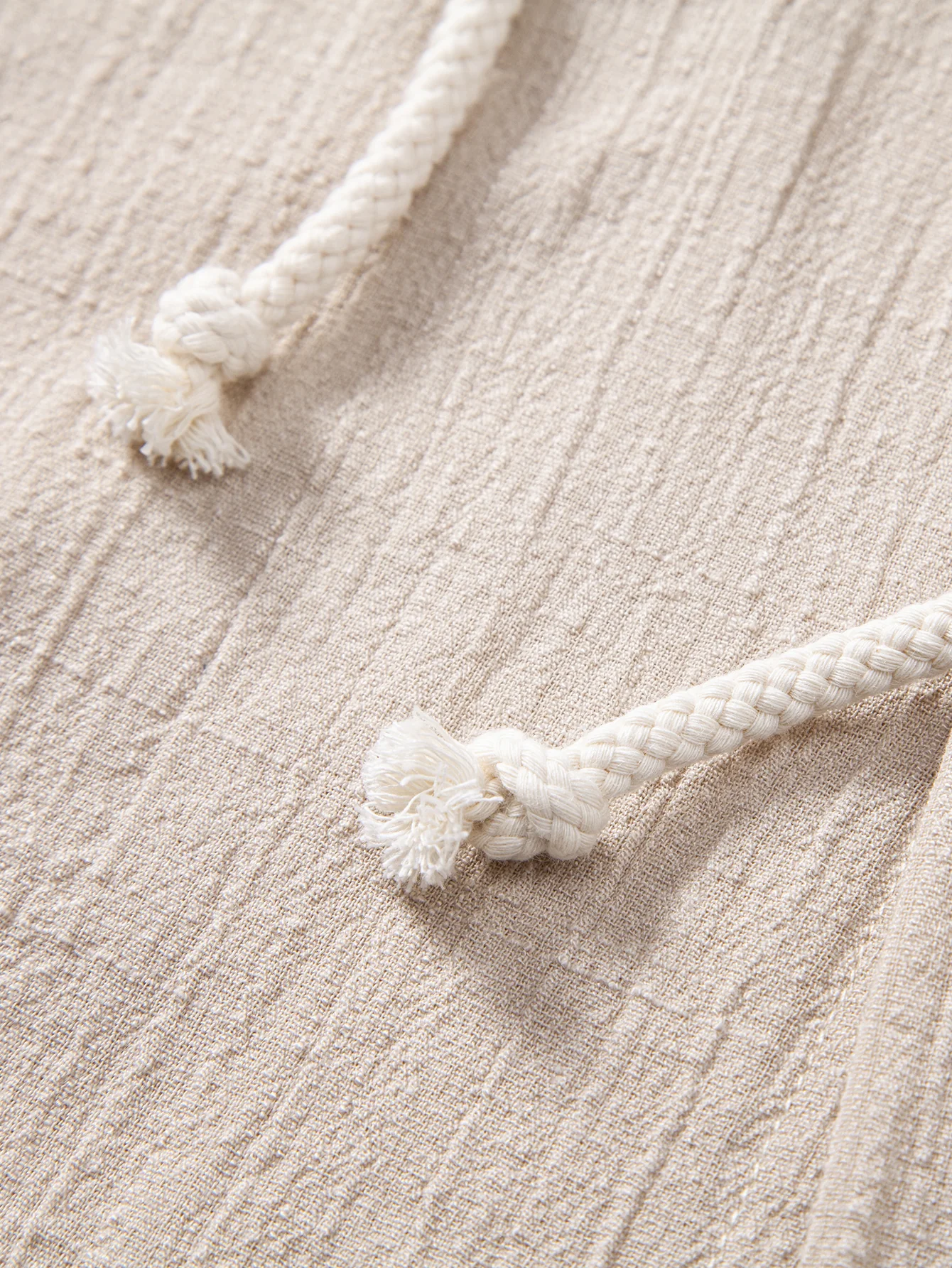 Linen Look Textured Hooded Shirt - Image 4