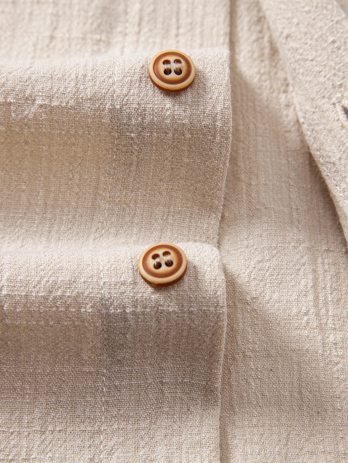 Linen Look Textured Hooded Shirt - Image 5
