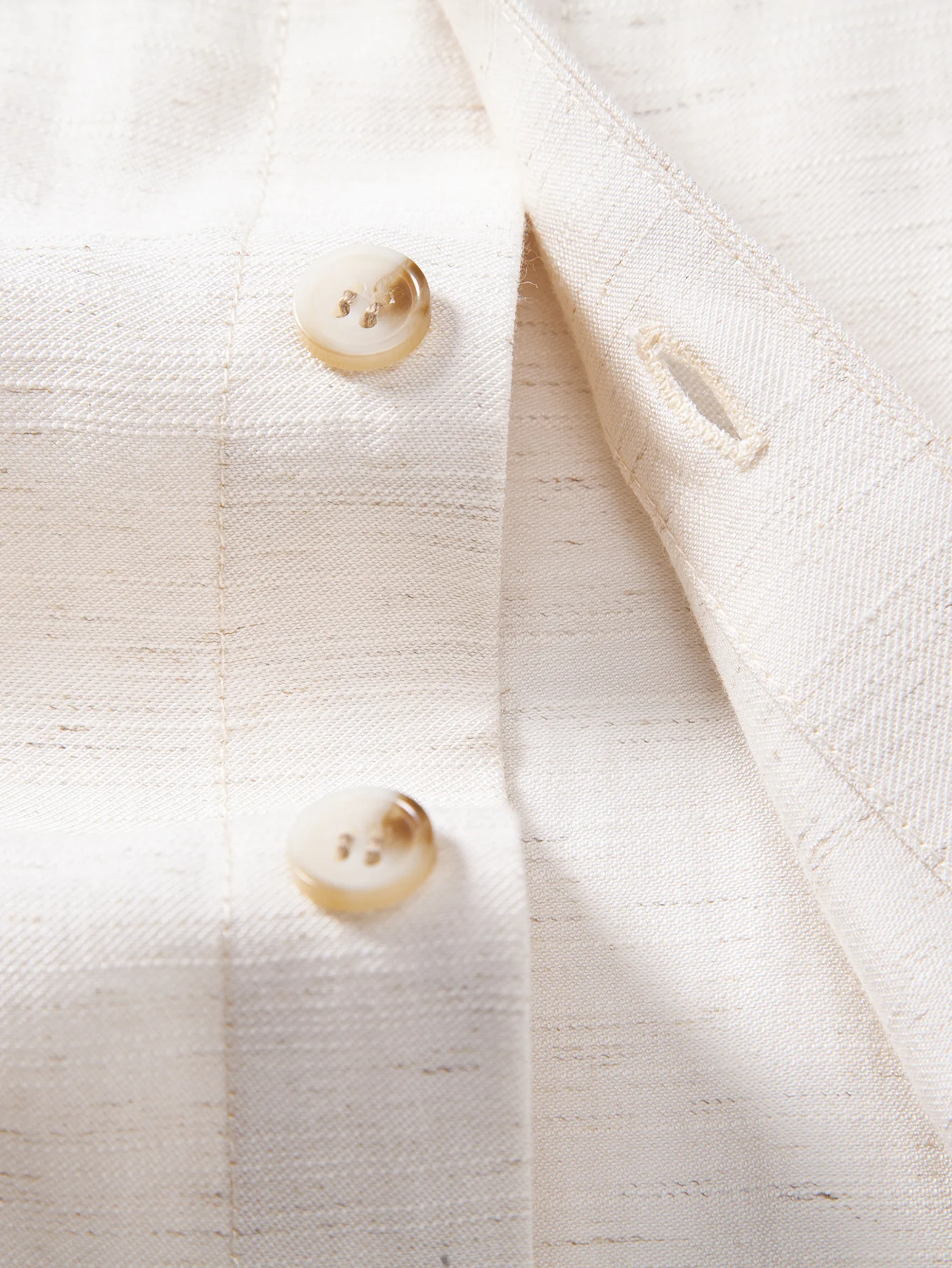 Linen Rayon Blend Button Up Shirt - Image 4