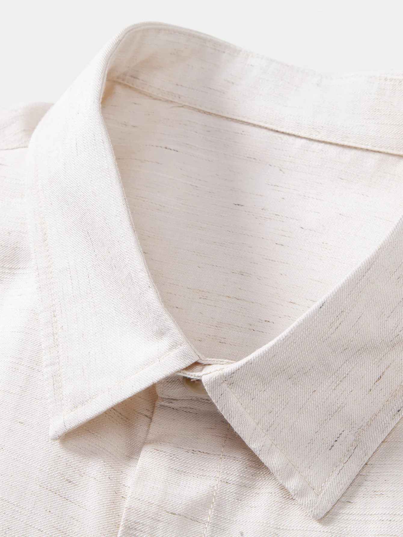 Linen Rayon Blend Button Up Shirt - Image 3