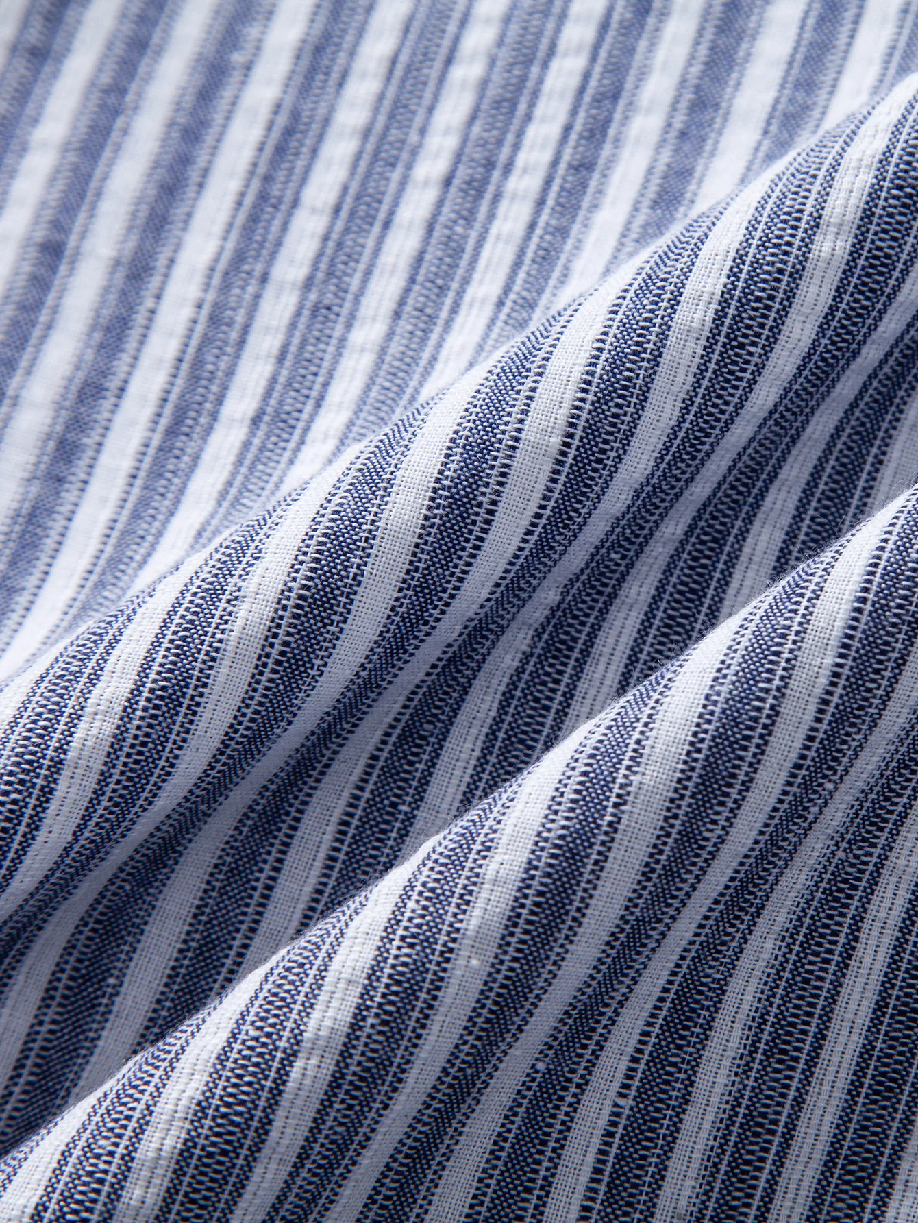 Linen Look Stripe Straight Leg Pants - Image 4
