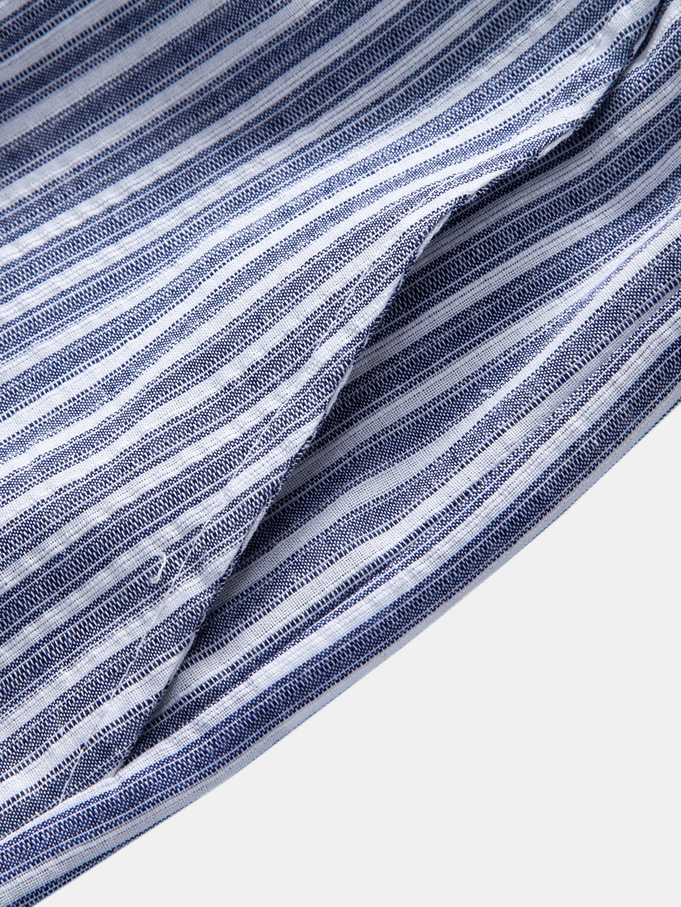 Linen Look Stripe Straight Leg Pants - Image 5