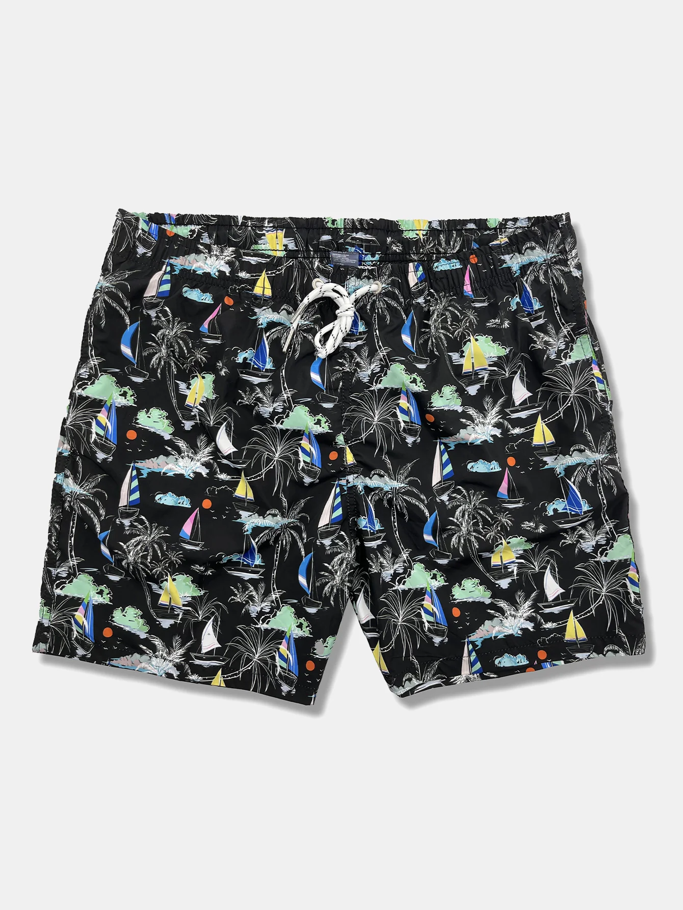 Palmenbaum Segelboot Druck Badehose - Image 3