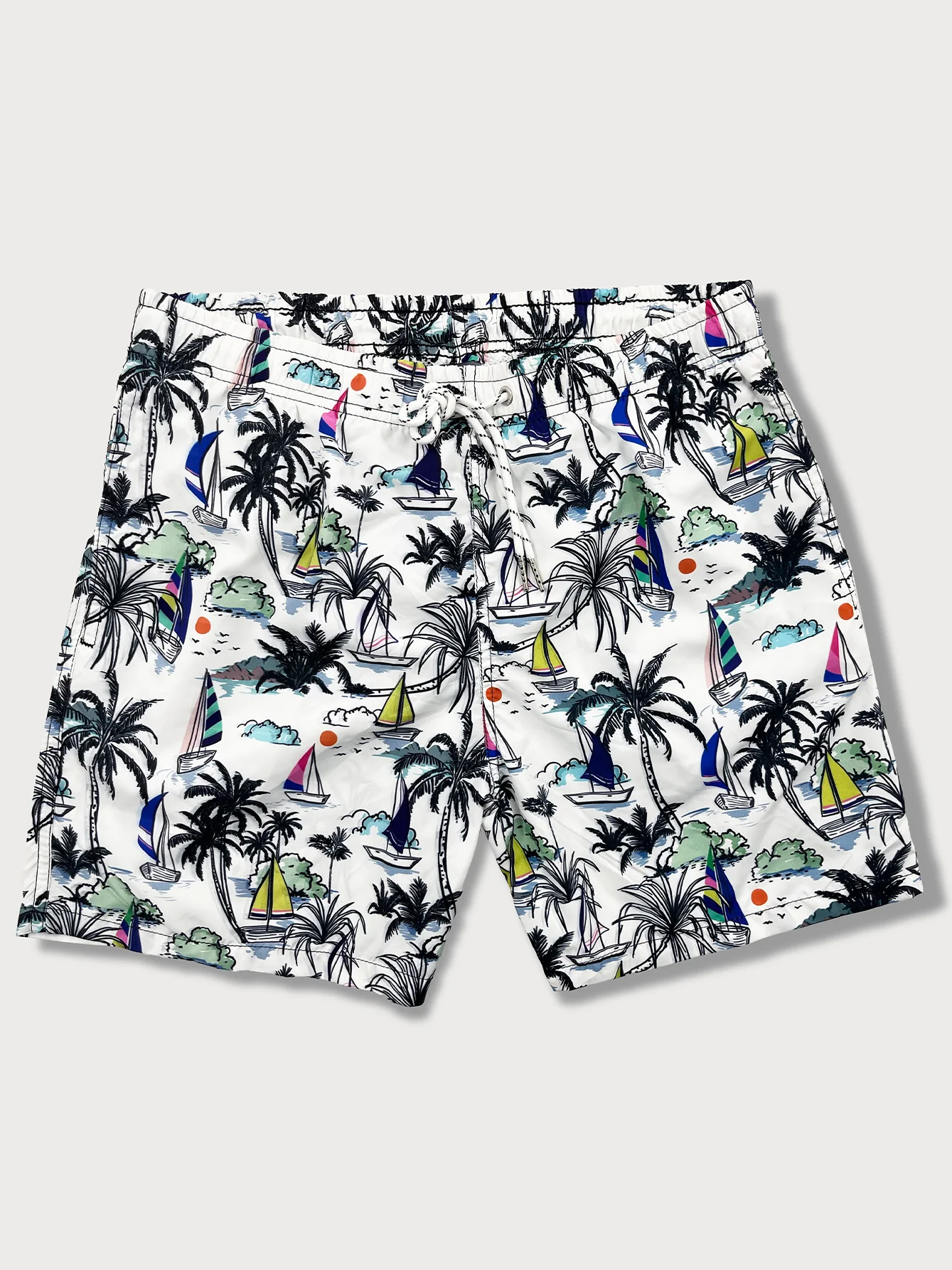 Palmenbaum Segelboot Druck Badehose