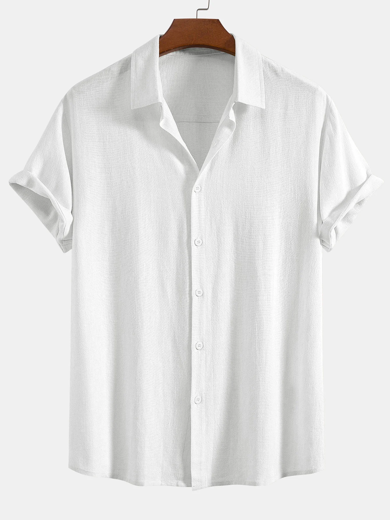 Leinen-Rayon-Mischung Knopf-Down-Hemd & gerade Leinenhose - Image 14