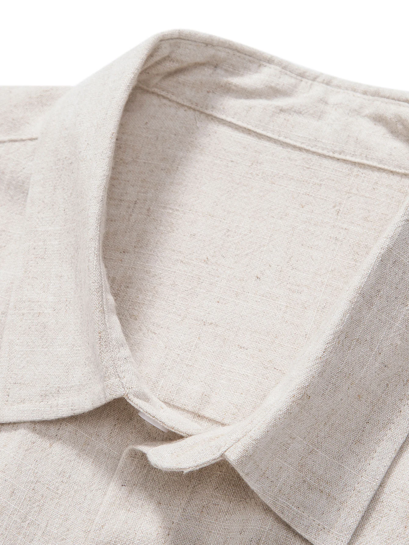 Leinen-Rayon-Mischung Knopf-Down-Hemd & gerade Leinenhose - Image 26