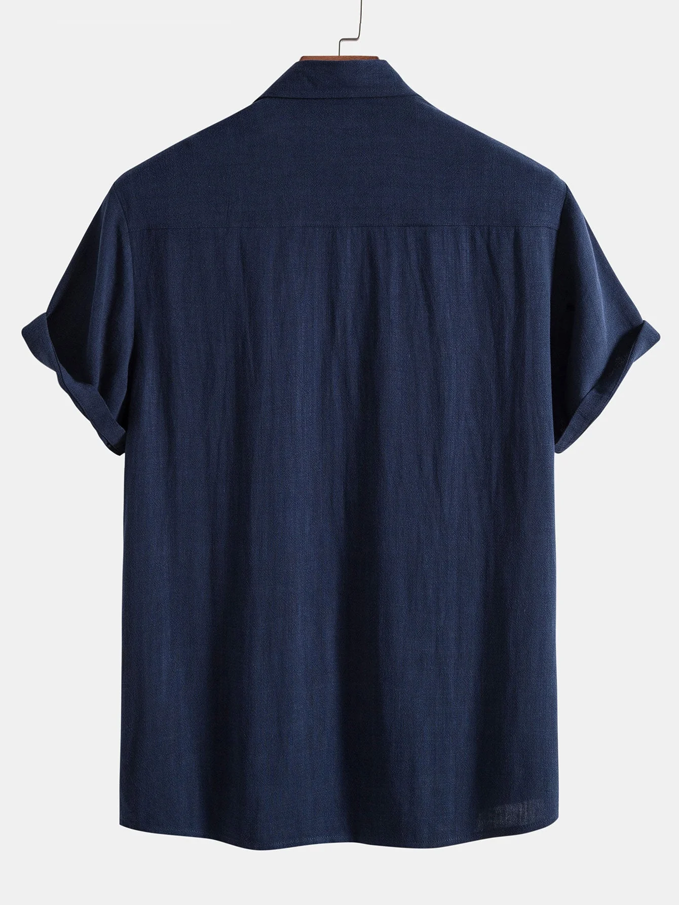 Leinen-Rayon-Mischung Knopf-Down-Hemd & gerade Leinenhose - Image 9