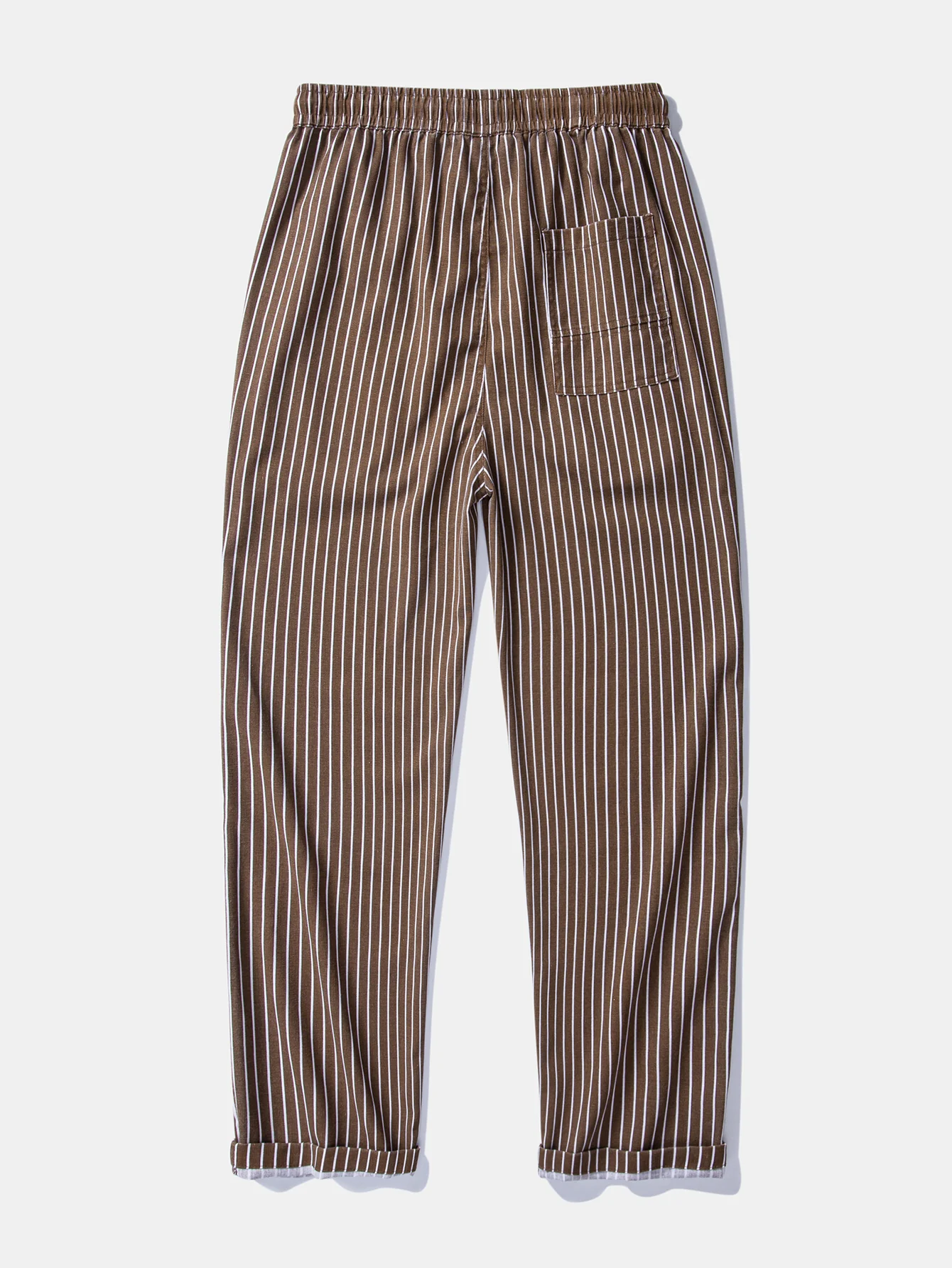Stripe Straight Leg Linen Pants - Image 6