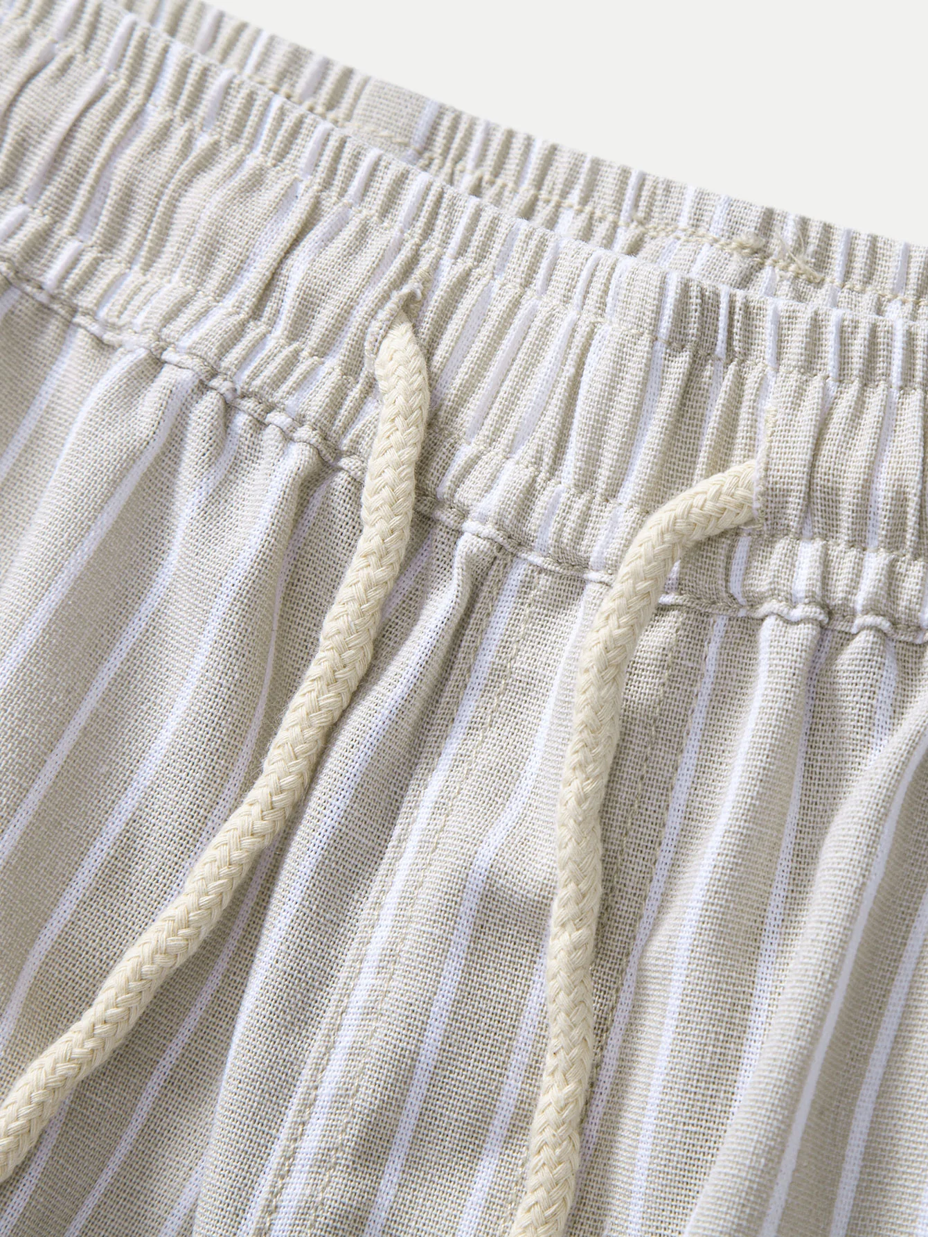 Stripe Straight Leg Linen Pants - Image 7