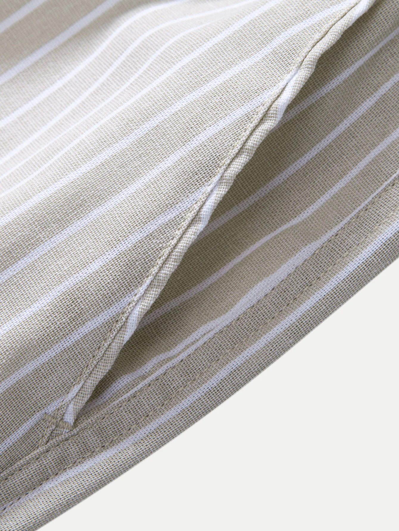 Stripe Straight Leg Linen Pants - Image 9