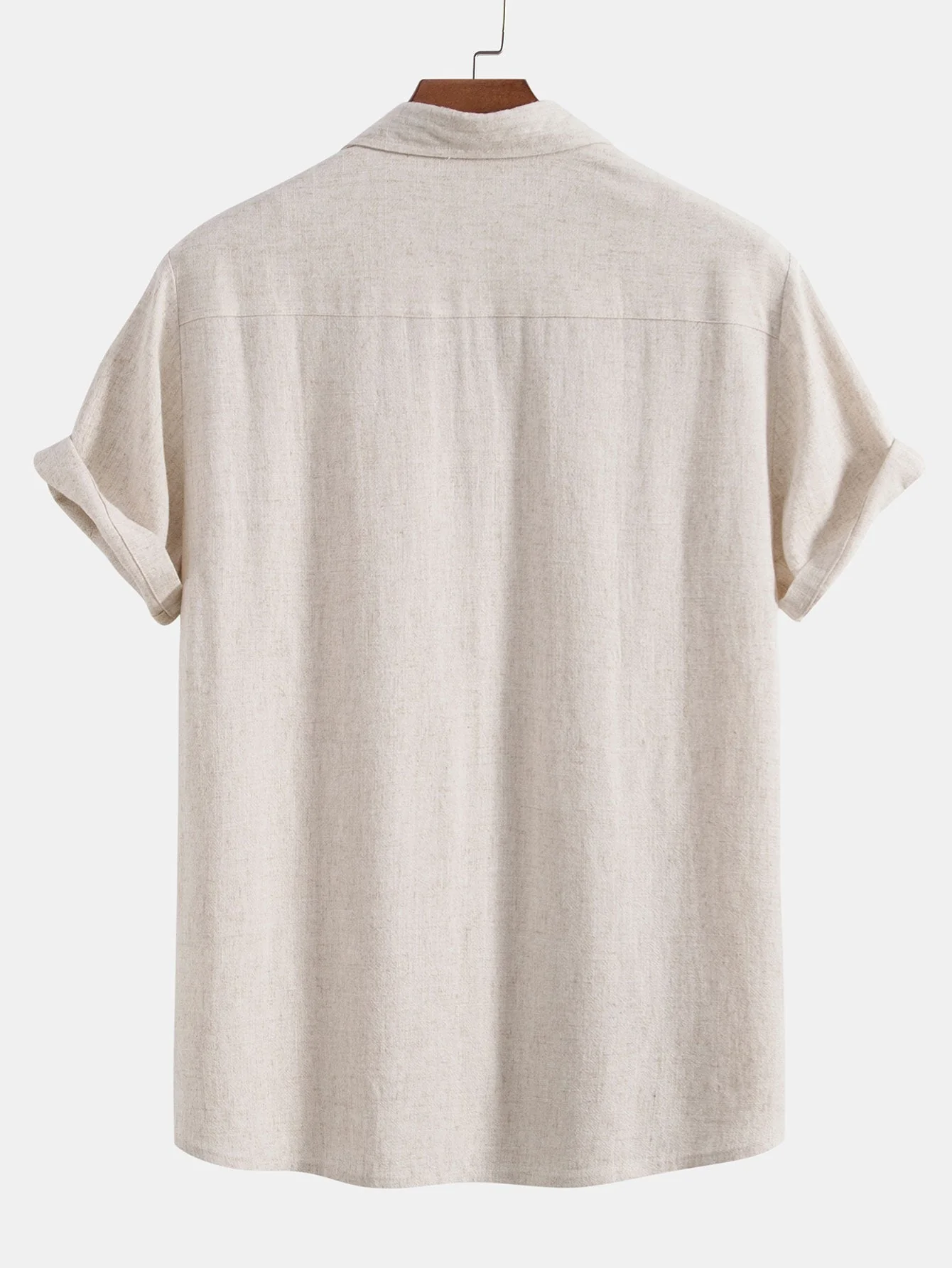 Leinen-Rayon-Mischung Hemd mit Knöpfen & gestreifte Badehose - Image 3