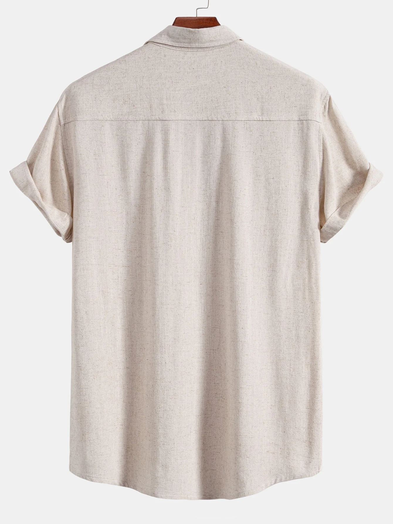 Leinen-Rayon-Mischung Utility-Hemd mit Tasche - Image 2