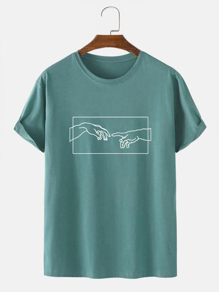Lines Of Hands Print T-Shirt - Image 3