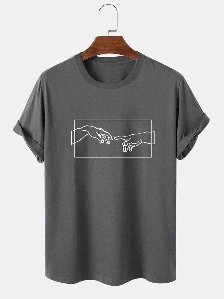 Lines Of Hands Print T-Shirt - Image 4